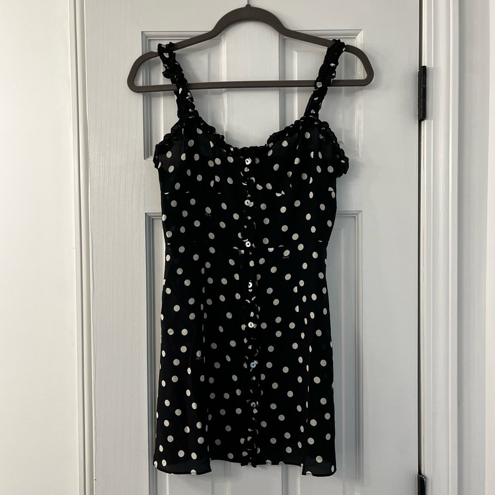 Realization Par - The Julia Dress in Black and White Spot